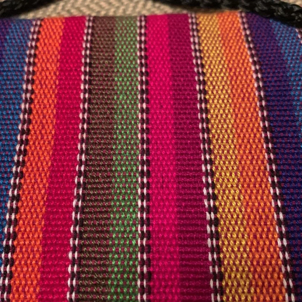 NEW Handmade Guatemalan woven mini bag purse multicolor braided shoulder strap